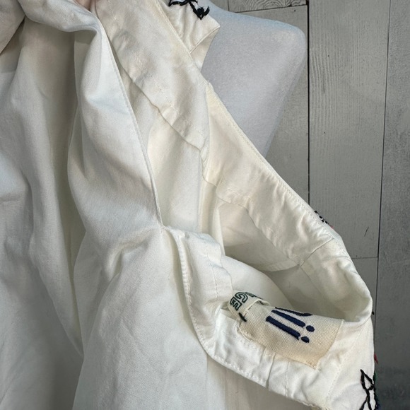 RARE $495 Mii Collection Embroidered Collar White Long Sleeve Blouse Women's Top - Picture 11 of 13